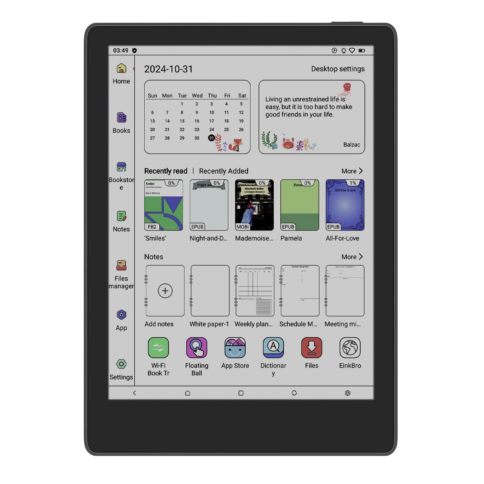電子書籍リーダー MEEBOOK M8C カバー/フィルム付き Lector electrónico Meebook M8C de 7,8